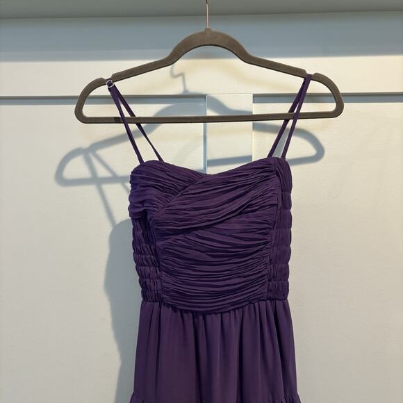 Y2K Fairy Whimsigoth Dress XS Purple Cocktail Party Layered Ruched Mini VILA - Picture 3 of 13